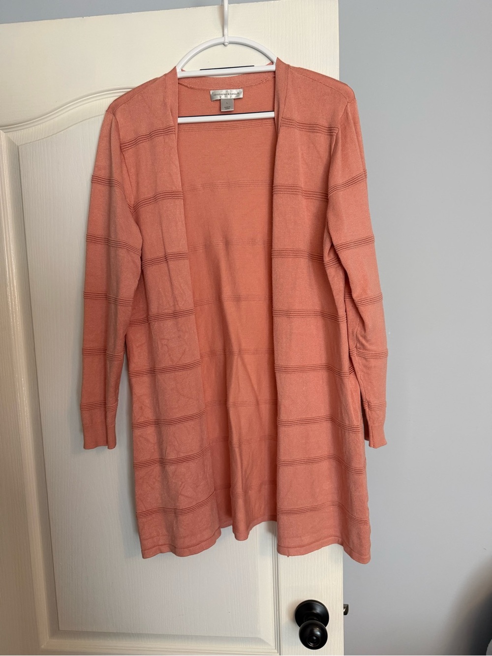 Christopher & Banks Open-Front Coral Cardigan